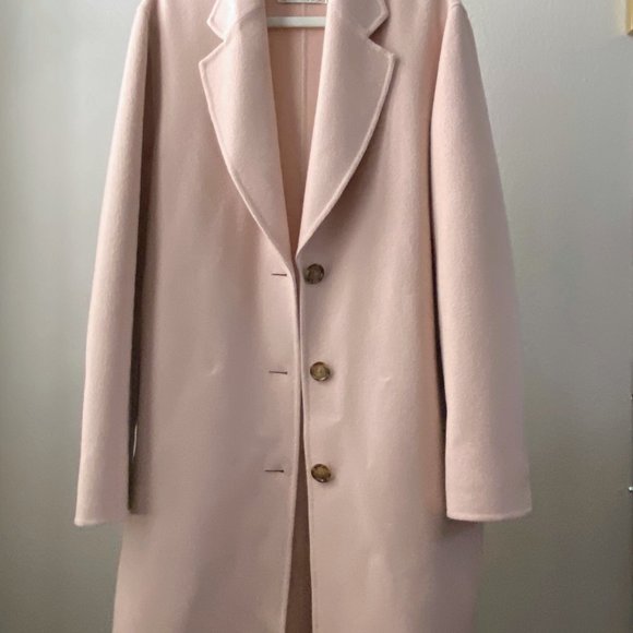 ACNE STUDIOS COAT LANDI DOUBLE FACE WOOL CASHMERE COAT PASTEL PINK SIZE 40 M - Picture 6 of 12